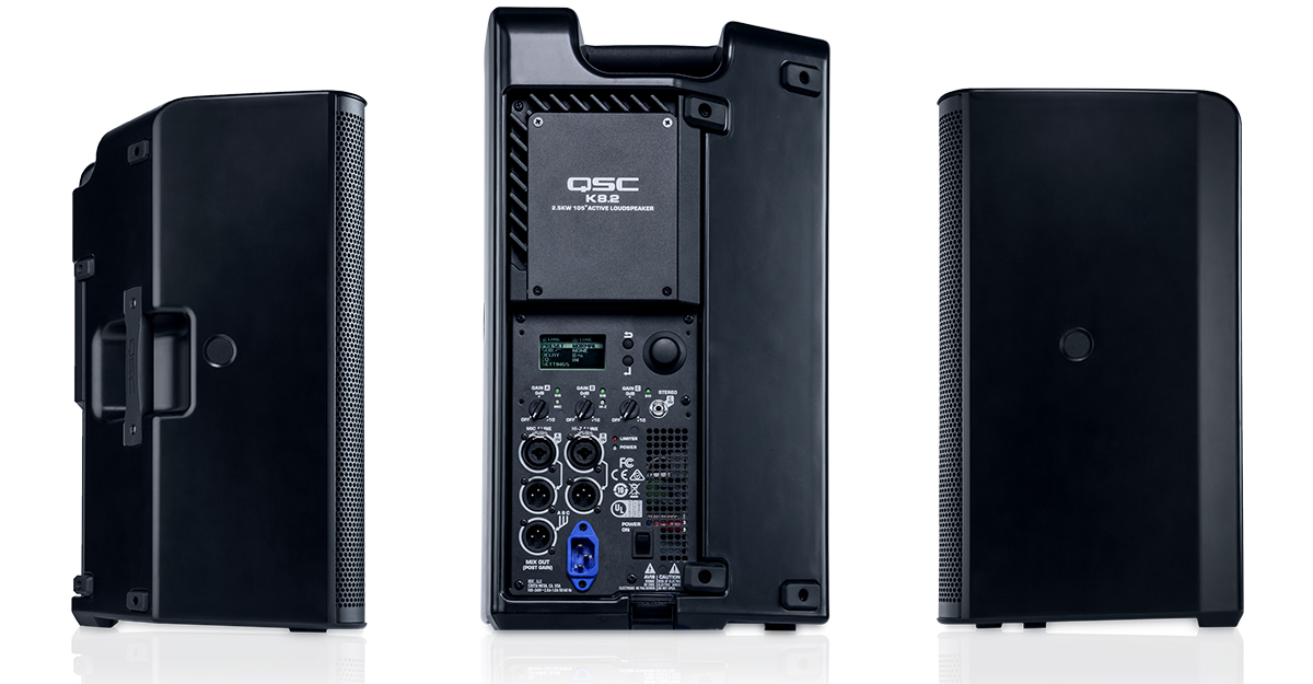 QSC K8.2 premium powered, 8-inch, two-way loudspeaker